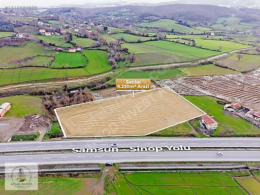 Samsun-Sinop Karayoluna 64 Metre Cepheli, 9230 m2 Tarla
